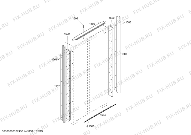 Схема №6 KBUIT4870A 48" SXS REFRIG CUSTOM (ICEMAKER) с изображением Панель для посудомойки Bosch 00143772